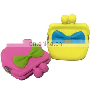 Women Clutch Gift Purse Mini Metal Clip Coin Pouch Promotion Change Money Silicone Wallet thumbnail-3