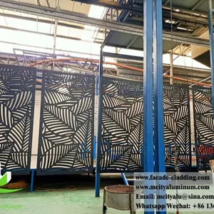 Hollow Metal Screen Laser Cut Design China Factory Aluminum 3mm Thickness thumbnail-1