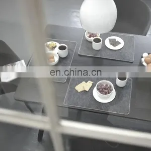 Customized Gray Square Absorbent Table Felt Place Mat thumbnail-5