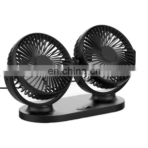 Small Portable USB Electric Car Fan for Car Double Headed thumbnail-1