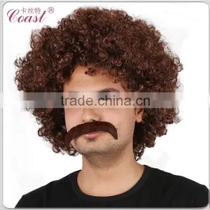 Cheap Black Short Afro Wigs Men thumbnail-3