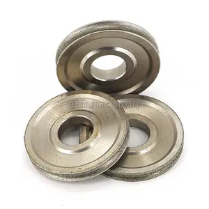 Electroplated Diamond Coated Abrasive Grinding Wheel of Round n Straight Edge for 3~12mm Glass Shape Edging Machine thumbnail-5