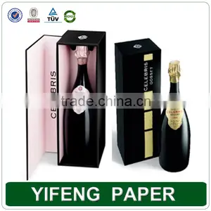Trade Assurance Supplier Wholesale Fashion Paper Packaging Wine Box/ Flip Top Paper Wine Box With Magnetic Catch thumbnail-6