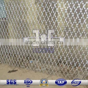 Hot Dip Galvanized Welded Barbed Razor Wire Mesh Fence Plate thumbnail-1