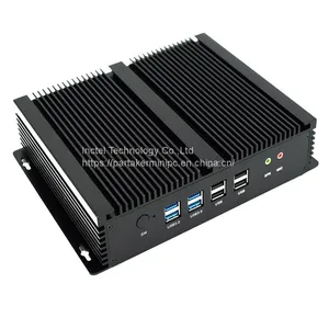 Partaker I4 Industrial Mini PC With 6 COM 2 HDMI 2 Lan Black Color Intel i3 4005u 4010u i5 4200u i7 4500u Processor thumbnail-4