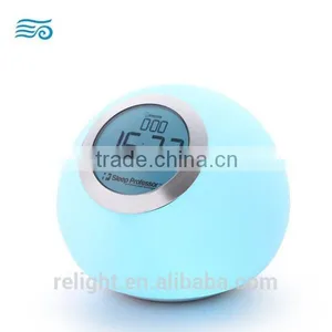 Multicolor Changing LED Small Night Light With Clock Display and Alarm Clock Function thumbnail-5