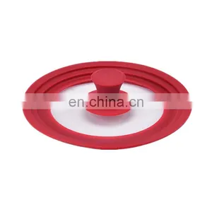 18/20/22cm Universal SiliconeTempered Glass Lid for Cooking Pots and Pans Set Nonstick Cookware Sets Accessories thumbnail-5