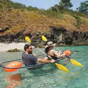 Glow Clear Kayak, LED Light Transparent Kayak, Glow Paddle, Night Tour Crystal Kayak, Glow Kayaking, Night Kayak thumbnail-4