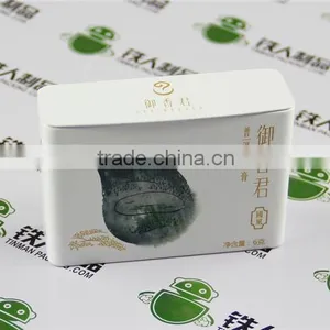 Empty Small Metal Tin Plate Box With Window Tea Tin Case thumbnail-1