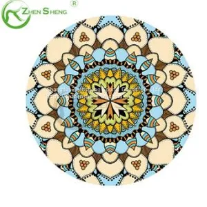 Circular Suede Rubber Multifunction Exercise Fitness Pilates Yoga Mat thumbnail-4