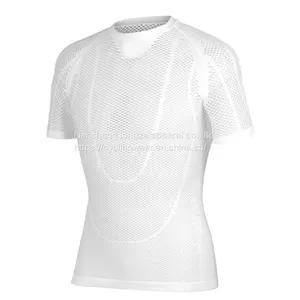 Men's Seamless Polypropylene Short Sleeve Shirt Mesh Hole Constructure PP t Shirt Ideal for Cycling thumbnail-1