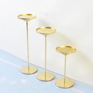 Cheap Wholesale Handmade Gold Black Colored Candlestick Holder For Wedding Party Restaurant and Home Decoration thumbnail-2