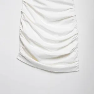 2025 New European and American Fashion Simple and Skinny Fold Short Dress thumbnail-4