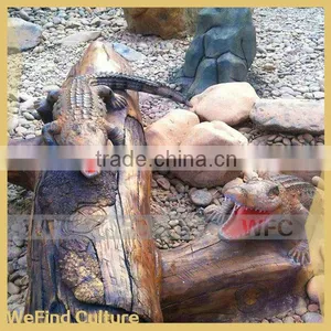 Lifelike FRP Crocodile Art Sculptures for Amusement Park thumbnail-1