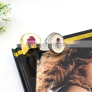 Heart Shaped Ring Designs for Girls Gold Jewelry Red Heart Ring thumbnail-3