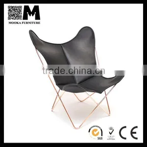 Leather Butterfly Shape Chair Black Paint Big Bkf Butterfly Chair thumbnail-1