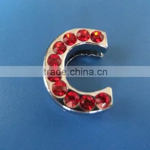 18mm Slide Letters With Red Rhinestones thumbnail-4