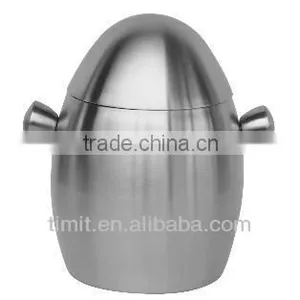 Egg Shapped Double Wall Wine Ice Bucket/Wine Cooler With Shank thumbnail-1