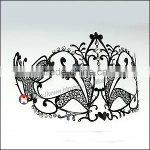 Hot Sell Wholesale Filigree Metal Venetian Man Masquerade Party Masks With Crystals thumbnail-3