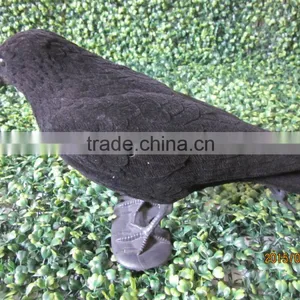 Flocked Hunting Crow Decoy ,plastic Flocked Crow With Feet &stake ,hunting Crow Decoy With Stick &feet thumbnail-1