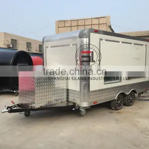 SILANG SL-6S White Biaxial Food Truck Multi-function Mobile Food Trailer Used Food Trucks thumbnail-6