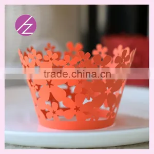 Wholesale 2016 New Design Laser Cut Wedding Party Favor Cake Wrappers for HALLOWEEN With Beautiful Orange thumbnail-1