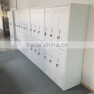School Student Locker 3 Door Steel Wardrobe Cabinet thumbnail-6