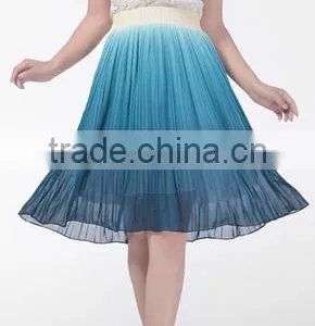 Ladies Chiffon Ruffle Gradient Color Skirt thumbnail-1