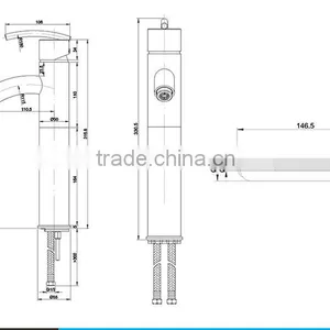 Factory Price Vertical Deck Mounted Mixer Water Taps thumbnail-2