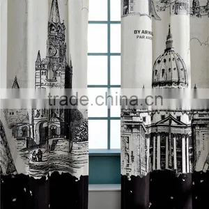 Contemporary and Contracted Cotton/Linen Shading Curtain Fabrics thumbnail-1