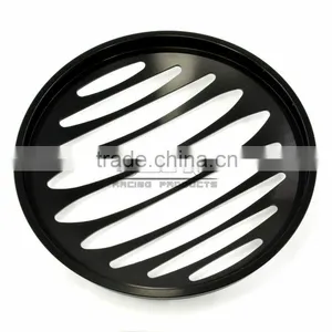 BJ-HGC-002 CNC Aluminum 7" Black Motorcycle Headlight Grill Cover For Harley thumbnail-3