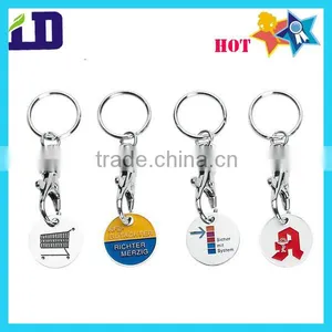 Nickle Plating Trolley Coin Keyring thumbnail-1