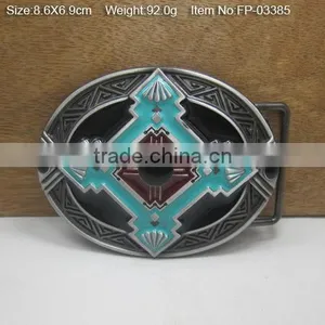 Decorative Two Prong Logo Name Plate Belt Buckles Custom Belt Buckle Belt Buckle With Rhinestones thumbnail-1