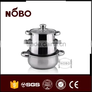 NOBO Steel Handle Indian Stainless Steel Pot/pan Set thumbnail-2