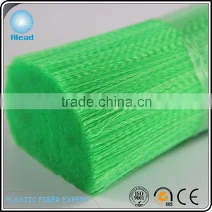 0.25mm Shiny Green pp Synthetic Fiber Plastic Filament Applied to Bottle Brush thumbnail-3