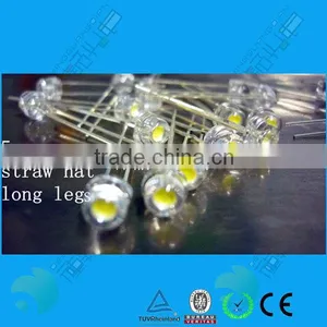 Super Bright Water Clear White 5mm Strawhat Led Diode thumbnail-1