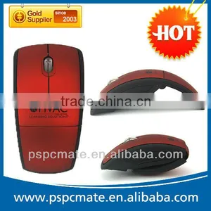 2.4g Wireless Foldable Mouse for pc Mac With Customized Logo+ Mini Usb Receiver thumbnail-1
