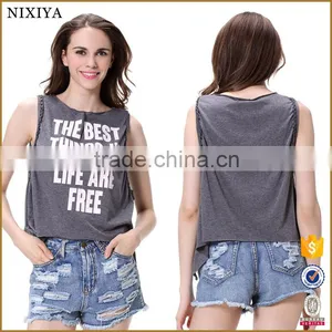 Wholesale Garment Factory Casual Printed Sleeveless Tops thumbnail-1