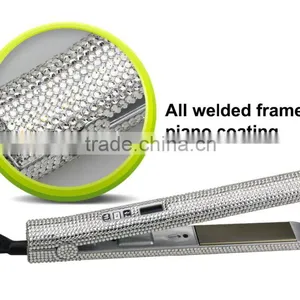 LCD Digital Display Bling Crystal Hair Straightener thumbnail-4