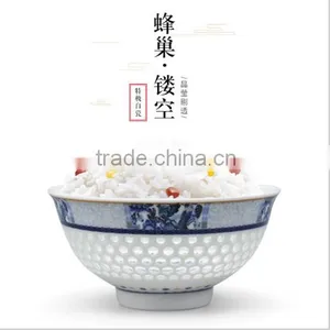 Exquisite Hollow Transparent White Porcelain Tableware With Spoon Bowl 8006 thumbnail-5