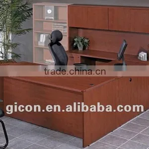 Large U-shape Executive Desk NAP-TYP12-CHY thumbnail-1