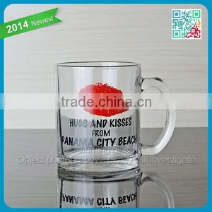 Wholesale Novelty Creative Glass Drinking Cup Coffee Cup Red Lip Printing Coffee Mug thumbnail-1