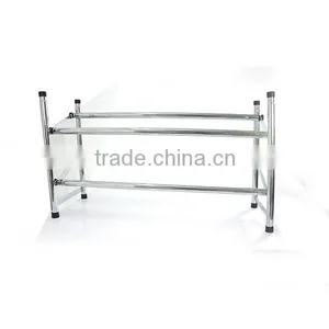 Multipurpose Flexible Floding Metal Wire Stainless Steel Iron Tubes With Plated Shoe Rack Shoe Shelf for Cabinet for Living Room thumbnail-2