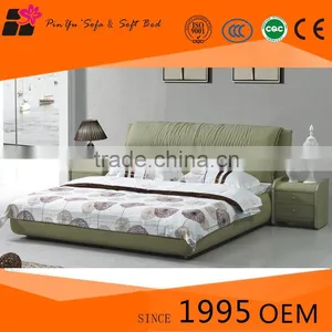 Simple Elegant King Size Bed Design Cheap Leather Furniture Sale for Bed Room thumbnail-1