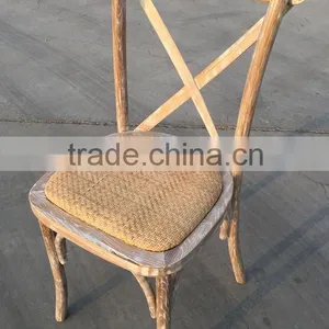 Franch Wood Cross Back Chair Dining Chair thumbnail-5