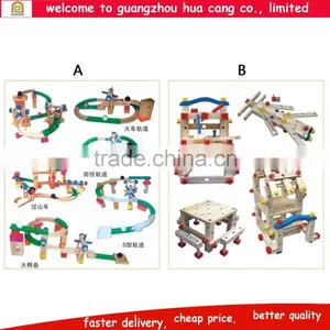 Classic Wooden Constructionn Preschool Kids Table Toys Wooden Construction Preschool Toys thumbnail-1
