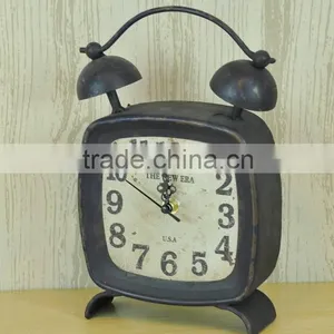 French Industrial Old Fashion Alarm Clock thumbnail-1