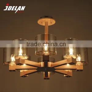 8 Lamps Wooden Lamp Living Room Lamp Dining-room and Lanterns Chandelier Wood Chandelier thumbnail-1