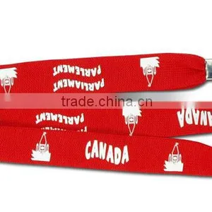 Hot Red Tube Lanyard / Flat Key Chain Lanyard / Narrow Lanyard With O-ring thumbnail-1