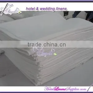 200TC White Plain Percale Hotel Bed Sheets for 3-star Hotels, Motels thumbnail-1